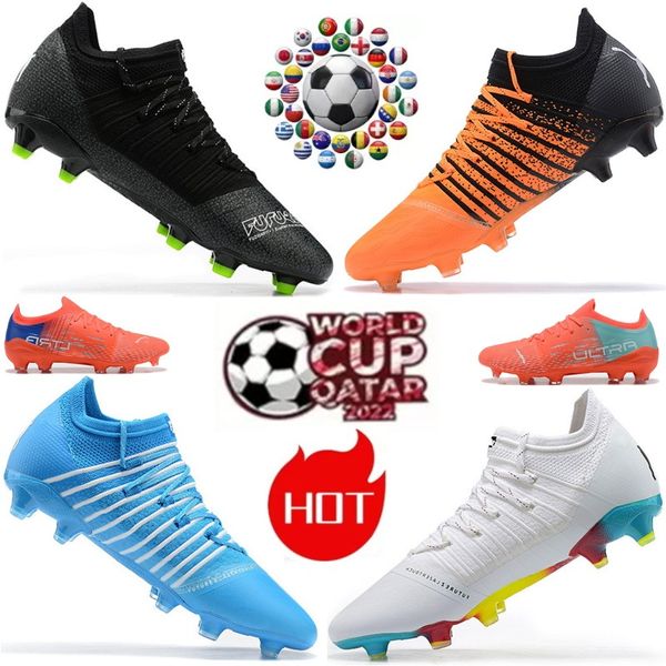 Chaussure de football Ultra 1.3 FG/AG sous les lumières Chaussures de football plus rapides 2022 Coupe du monde Sunblaze First Mile Hommes Chaussures de sport en plein air avec boîte