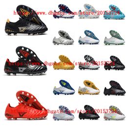 Chaussures de football Hommes 2023 MORELIA NEO III Made In Japan FG Haute Cheville Football Bottes Adolescents Adulte Crampons Herbe Formation Match Baskets