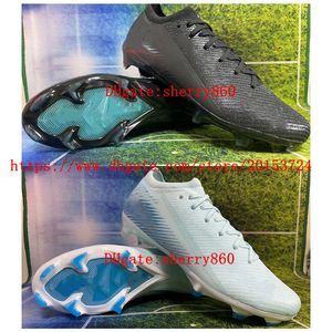 Voetbalschoenen zoomen Mercuriales Vapores Xves Elitees FG Cleats voetballaarzen kern zwart blauwe heren scarpe da calcio cr7es