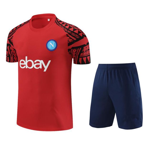 Ensembles de survêtements de football Naples TRACKSUIT set 23/24 Short à manches courtes hommes kit de football chandal futbol survetement madrides NAPOLI TRAINING suit