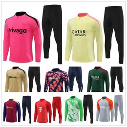 Voetbaltraining Suits voetbalclubs trainingspakken top Qualitt Team 24 25 Madrids inter Mens Kids Long Sleeved Jerseys Jacks Jogging Kits