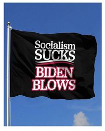Socialisme zuigt Biden Blows 3x5 ft Flag Outdoor Flag House Banner Premium vlag met messing Grommets5366823