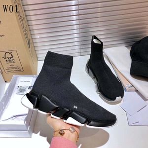 Sock Designer schoen Casual schoenen platform Heren Knit Sokken Zwarte Witte trainer Sneaker Wave Mid-Top Sneakers Booties