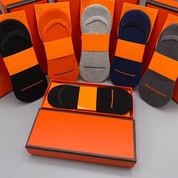 Chaussettes pour hommes et femmes de luxe en coton classique chaussettes de créateur confortables 5 paires ensemble de haute qualité tendance populaire avec boîte 08Q0