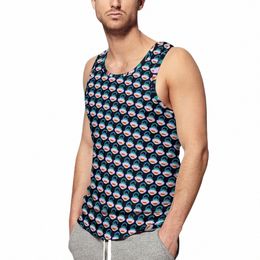 Chaussette Mkey Summer Tank Top Tail Imprimer Tops d'entraînement Hommes Imprimé Sportswear Sleevel Gilets Plus Taille V36e #