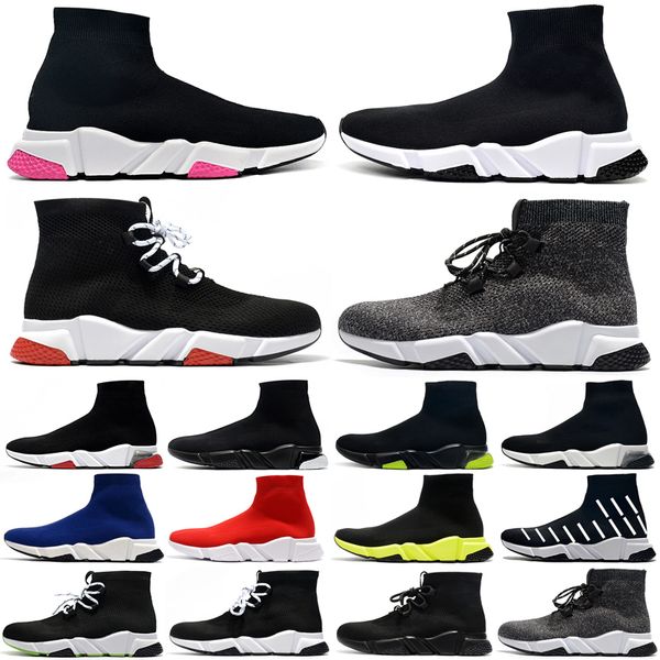 Chaussettes de créateurs pour hommes Chaussures de sport pour femmes Entraîneur de vitesse 1.0 Chaussettes de démarrage Baskets pour coureurs Tricot Femmes Marche triple Noir Blanc Rouge À lacets Sports 36-45