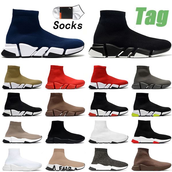 Sock Shoes Speed 2.0 Hommes Chaussette Bottes Casual Marque De Luxe Top Qualité Femmes Plateforme Mocassins Jogging OG Original Graffiti Designer Baskets Entraîneurs D'entraînement En Plein Air