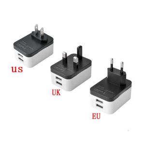 Sockets 2 USB Charging Universal Travel Adapter International World Travel AC Converter Plug Adapter Socket EU UK US Z0327