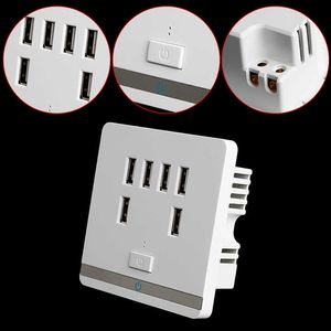 Sockets 34A 6 Poort USB Wall Charger STAPPACTACK BECENTACLE PLAND PANEEL SCHAKELING B03ER230213