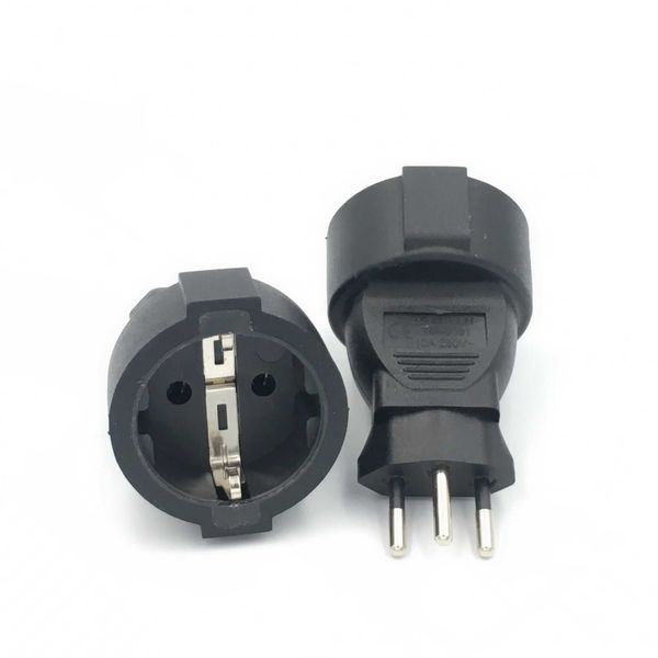 Enchufes CH TO EU3 pin Adaptador de enchufe suizo Adaptador de enchufe alemán de la UE suizo Enchufe convertidor WA0181 Los enchufes suizos se convierten en enchufes franceses Z0327