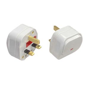 Sockets UK 3 pin Interruptor 250V 13A AC Enchufe con interruptor de encendido eléctrico macho Connecte fusionada Cable de sobrecarga Adaptador Z0327