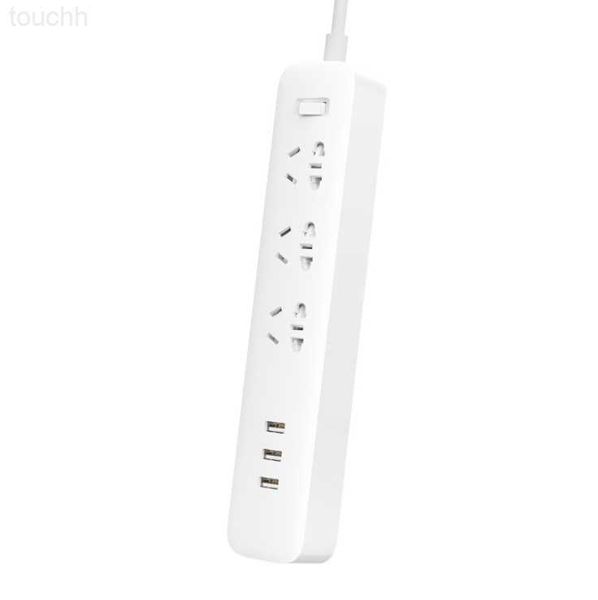 Enchufes Youpin Mi Mijia Socket QC3.0 27W Tira de alimentación de carga rápida 3 USB + tres enchufes Cable de extensión de interfaz de enchufe estándar 1,8 m L230921