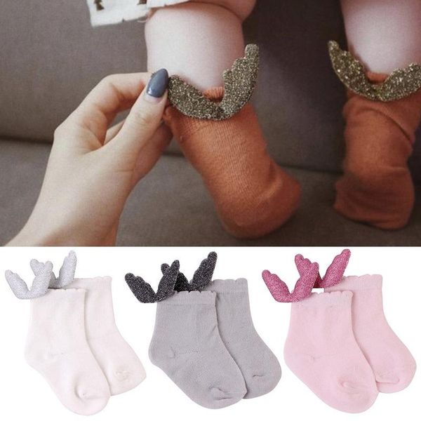 Chaussettes 1 pièces bébé bébé mignon ailes coton fin pour filles garçons tout-petits vêtements accessoires 1-3 ans