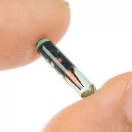 Chaussettes 10pcs puce RFID Tag Glass Transponder pour injection animale avec microchip 125 kHz 2.12 * 12 mm
