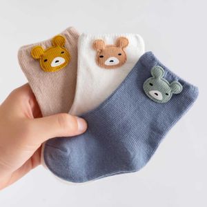 Chaussettes 3 paires / set chaussettes filles garçon curseurs nouveau-né accessoires lapins cadeaux pour enfants vêtements bébé fournitures ours G220524