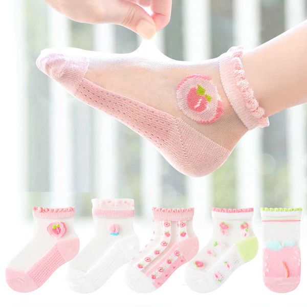 Calcetines 5 pares / lote de algodón para niños Sitio web de moda lindo Primavera verano 1-12 años adolescentes niños y niñas calcetines de piso casuales para bebés G220524