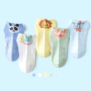 Chaussettes 5 paires / lot de site de mode de dessin animé mignon en coton pour enfants d'été 2023 printemps 1-12 ans enfants adolescents garçons et filles chaussettes bébé G220524