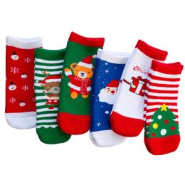 Chaussettes 6 paires d'hiver enfants chaussettes de Noël