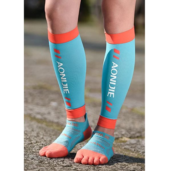 Calcetines Aonijie 2021 Sports Cernera Mangas de compresión El alivio de soporte de férula Shin para correr Jogging Marathon Senderismo Unisex Power Legs