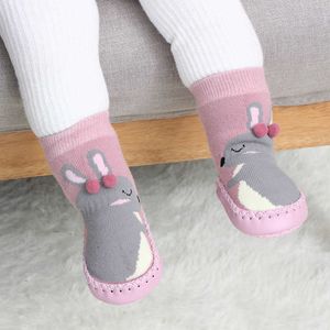 Calcetines Zapatos de bebé interior niños pequeños Terry algodón niños con suelas de goma calcetines divertidos para bebés animales G220524