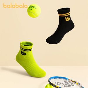 Socks Balabala Home 2023 Unisex Boy Girl Socks Spring herfst Trendy sportstijl Jacquard Simple Socks Twee paren