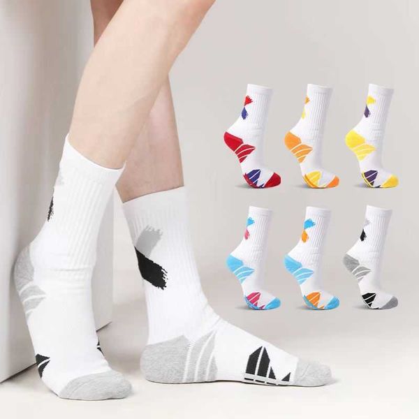 Chaussettes Chaussettes de basket-ball Hommes Mid Cap Absorbant les chocs Serviette Bottom Professionnel Pratique Sports Marathon Running High American Long Sleeve