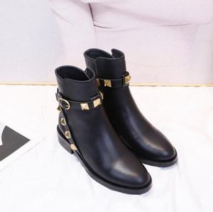 Calcetines botas otoño e invierno mujer valentin Zapatos cortos sexy gletters moda tacón grueso tacones altos Martin Boot diseñador de lujo de primera calidad