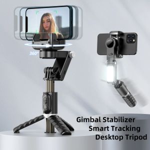 Sokken desktop handheld gimbal stabilisator vul licht selfie stick statief draadloze afstandsbediening draagbare telefoonstandhouder voor mobiele telefoon nieuw