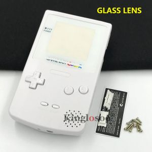 Sokken Volledige witte behuizing Shell Case voor Nintendo Game Boy Color GBC Game Console Shells Glass Screen Lens