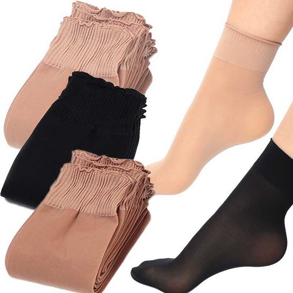 Chaussettes Bonneterie 10 paires femmes chaussettes d'été dentelle invisible chaussettes fines maille dames cheville courte demi tube transparent respirant demi soie P230516