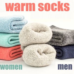Sokken kousen 3 paren winter dik wollen sokken damesbuis Terry vaste kleur dames super dikke warme sneeuw 221124