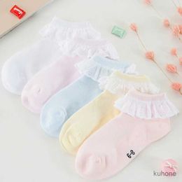 Sokken Hosiery Childrens Socks Girls Witte Princess Mesh Ballet Baby Baby Pasgeboren Accessoires Bloem Kids Toddlers Dance Infant Clothing Summer