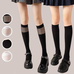 Sokken Hosiery College Style JK Girls Lolita Student Black Gothic Long Sock Women Knie High Mesh Kousen Fashion Cute Korean Japanesesock