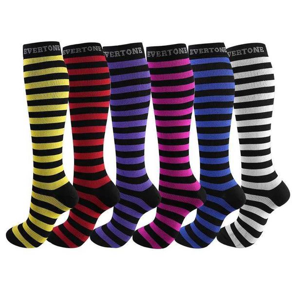 Chaussettes Hosiery Compression chaussettes Femmes hommes Kn High Sports Socks œdème Diabetes Varicose Version Running Stocking Wholesale Dropshipping Y240504