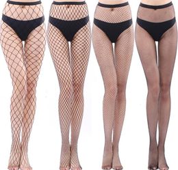 Chaussettes Hosiery Fashion Sexy Hollow Out Femmes Stockings Long Thight High Fish Net Fin Mesh Pantyhose 12 Couleurs Vente8776541