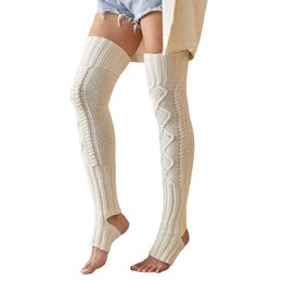 Sokken kousen vrouwelijk gebreide kous vaste kleur toereikende kniehoge lange buis voor herfst winter beige/zwart/greysocks