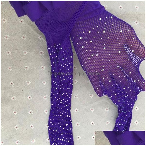 Chaussettes Bonneterie Filles Résille Creux Bling Collants Lady Stretch Élastique Maille Cristaux Fille Serrée Bas Sexy Collants Solides Goutte Dhcsx