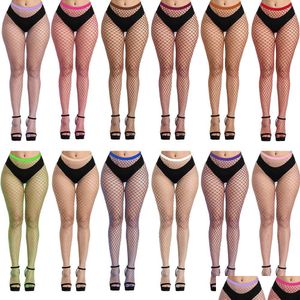 Chaussettes Bonneterie Collants Taille Haute Bas Résille Sexy Cuisse Maille Net Collants Match Pour Femmes Sous-Vêtements Courts Will And Sandy Gif Dhh6T