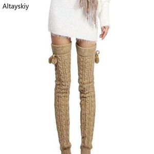 Sokken HOSIERENE LEG WARMERS VROUWEN GEBRUEKT Haak Legging Warm Long Knie Stocks Dames eenvoudige vaste kleur All-match Vrouw Trendy Casual 2020 T221107