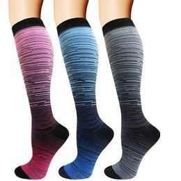 Socks Hosiery New Compression Socks Women And Men Stockings Best Medical Nursing Hiking Travel Flight Socks Running Recovery Fitness Socks Y240504