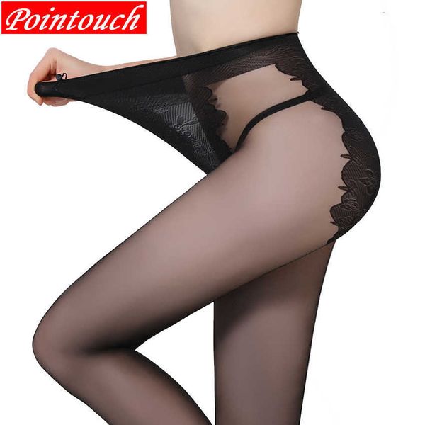 Calcetines Calcetería POINTOUCH Medias atractivas Verano Medias finas Ropa interior elástica alta Mujeres Lencería Nylon Pantimedias Muslo largo Medias Chica Panty Y2211