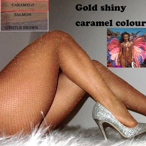 Socks Hosiery Sexy Stockings Pantyhose Shiny Female Tights Women Diamond Shiny Medias De Mujer Rhinestone Carnival Party Glitter Dancer SW128 Y2211