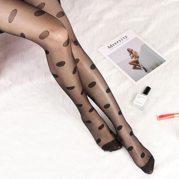 Chaussettes Bonneterie Sexy-Sous-vêtements Dentelle Cuisse Bas Femmes Lingerie Femme Body Tatouage Sheer Collants Grande Taille Élastique AccessoiresChaussettes