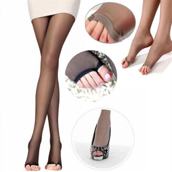 Calcetines Hosiery Sexy Womens Open Toe Leggings transparentes de medias de medias de pantimedias 233g