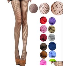 Chaussettes Bonneterie Chaussettes Bonneterie Femmes Collants Mticolor Résille Bascolored Petit Moyen Gros Collants En Nylon Antihook Bas En Nylon Dhbcl