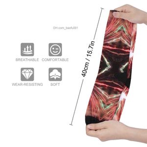 Chaussettes bonneterie feux d'artifice rouges et verts spectaculaires chaussettes de ciel noir abstraites chaussures de golf pour hommes Z230721