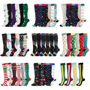 Chaussettes hosiery combinaison unisexe compression chaussettes médicales varices Noël près des chaussettes sportives gymnase extérieur de basket bicycles y240504