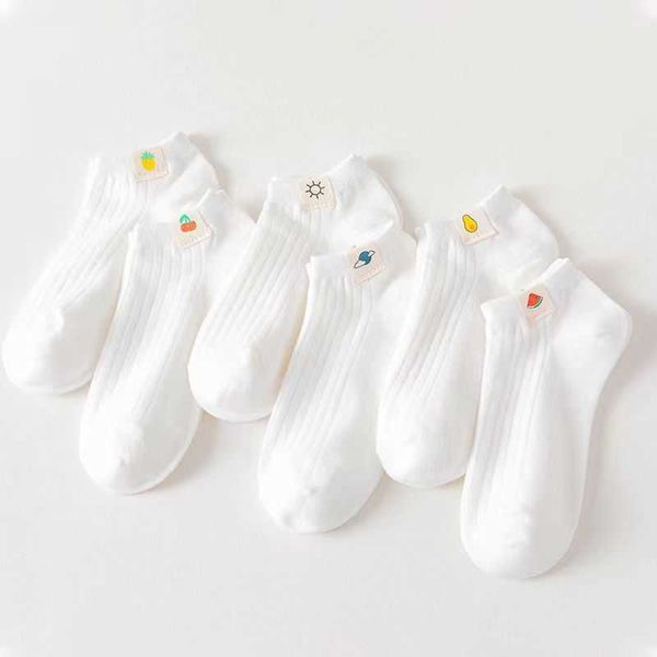 Chaussettes Bonneterie Chaussettes Blanches Mode Décontractée Couleur Unie Lycée Filles Chaussettes Courtes Dessin Animé Mignon Japonais Coupe Basse Cheville Chaussettes Femmes Cadeau P230517