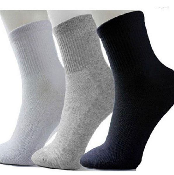 Chaussettes Bonneterie Vente en gros - 2022 Classique Hommes Coton Mélange Travail Taille Libre Noir Blanc Gris 1