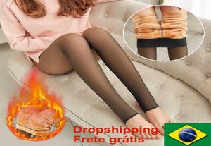 Chaussettes Hosiery Hiver Pantalon de chaussettes pour femmes Thermal Transcent Panty Panty Panty Panty Effet Toll Fleep Borne